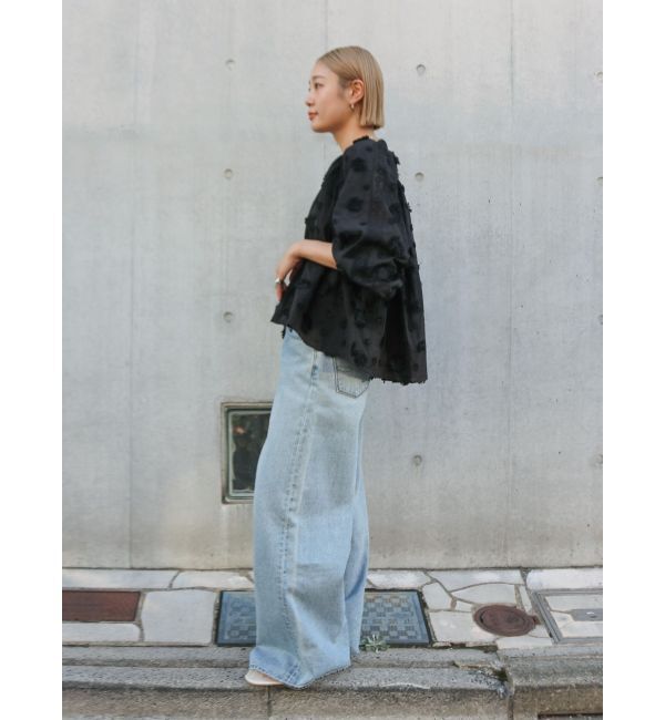 Ungrid「スリーブボリュームジャカードブラウス」|シャツ・ブラウス|