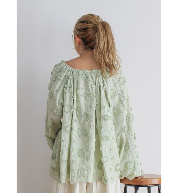 Ungrid「スリーブボリュームジャカードブラウス」|シャツ・ブラウス|