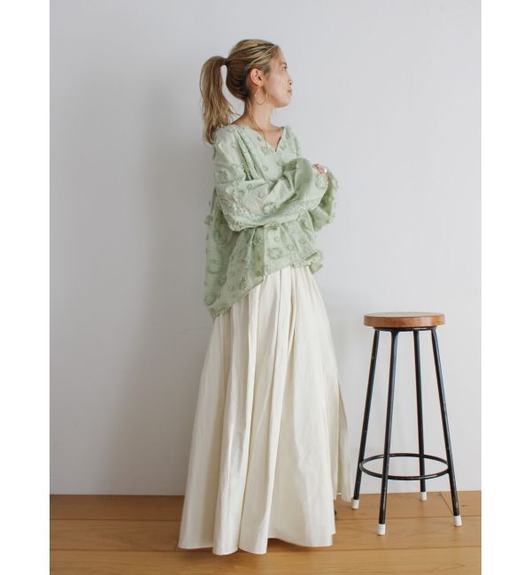 Ungrid「スリーブボリュームジャカードブラウス」|シャツ・ブラウス|