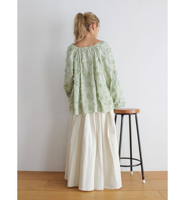 Ungrid「スリーブボリュームジャカードブラウス」|シャツ・ブラウス|