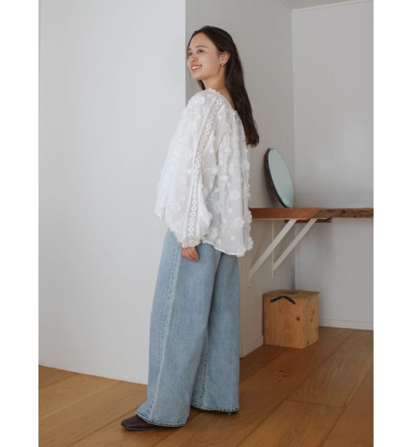 Ungrid「スリーブボリュームジャカードブラウス」|シャツ・ブラウス|