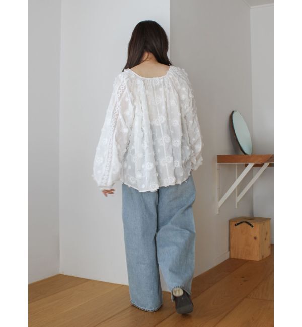 Ungrid「スリーブボリュームジャカードブラウス」|シャツ・ブラウス|