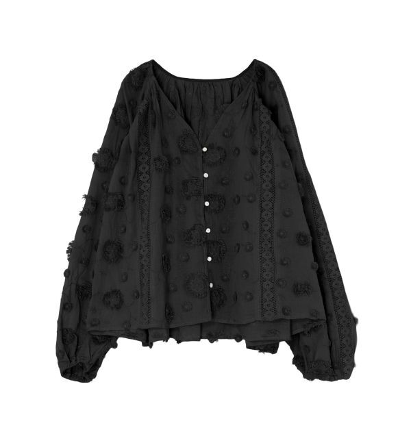 Ungrid「スリーブボリュームジャカードブラウス」|シャツ・ブラウス|