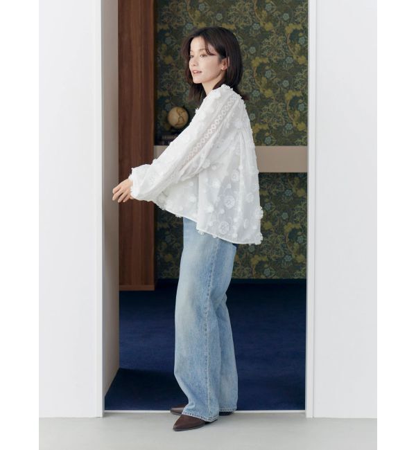 Ungrid「スリーブボリュームジャカードブラウス」|シャツ・ブラウス|