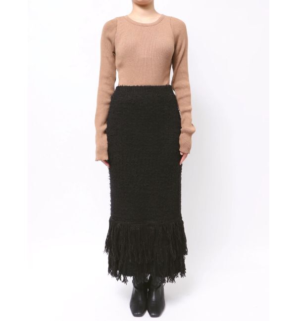 Ungrid「フリンジニットスカート」|スカート|
