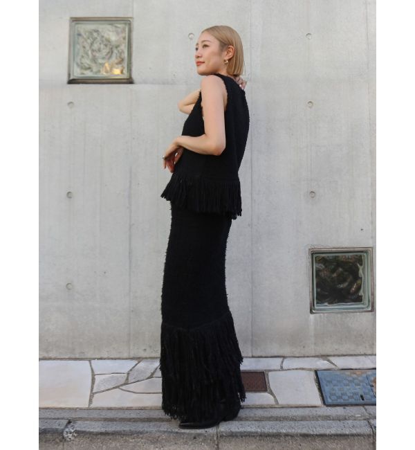 Ungrid「フリンジニットスカート」|スカート|