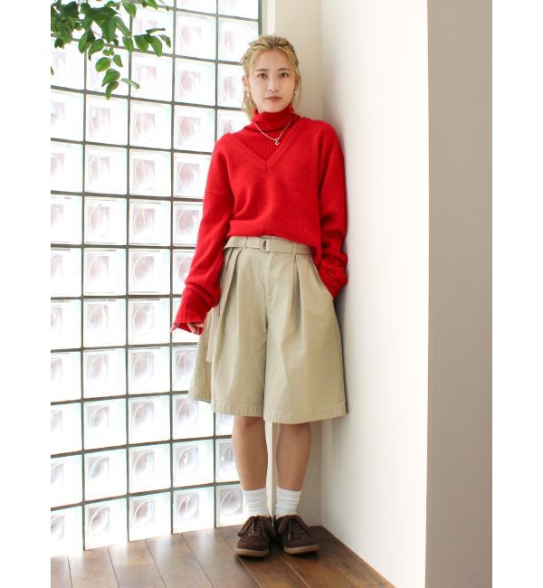 Ungrid「ワイドシルエットチノハーフパンツ」|その他|