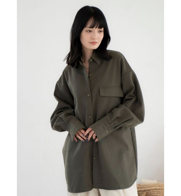 Ungrid「起毛デザインシャツ」|シャツ・ブラウス|カーキ