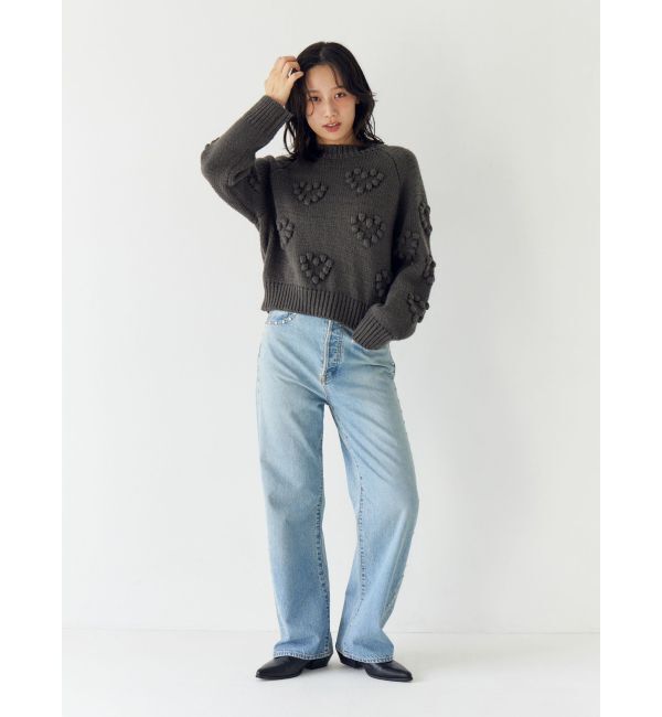 Ungrid「スタッズルーズデニム」|デニム|