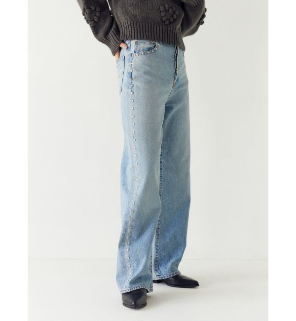 Ungrid「スタッズルーズデニム」|デニム|