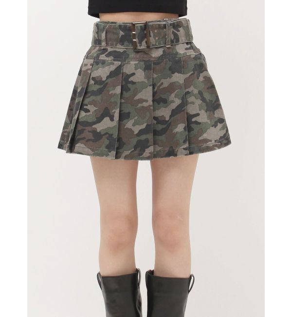 EVRIS「ワイドベルトプリーツミニスカート【セットアップ着用可能】」|スカート|