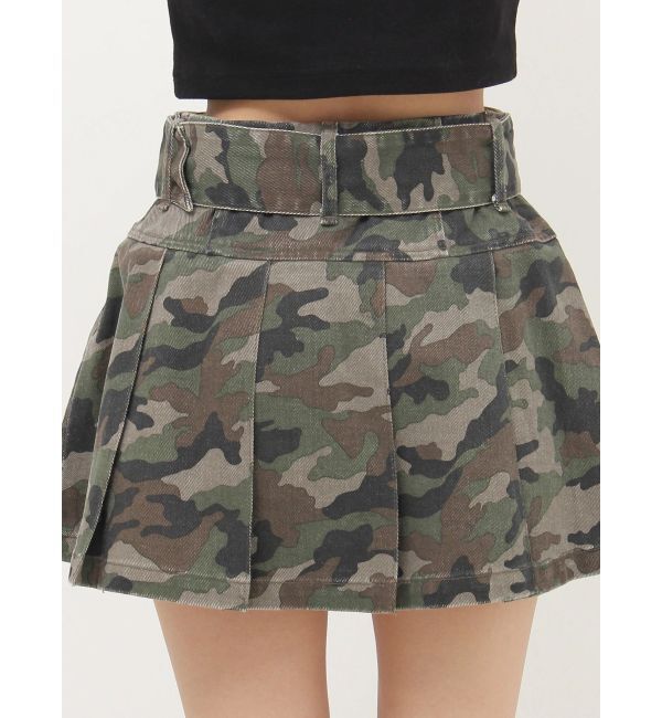 EVRIS「ワイドベルトプリーツミニスカート【セットアップ着用可能】」|スカート|