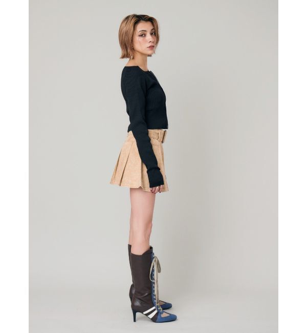 EVRIS「ワイドベルトプリーツミニスカート【セットアップ着用可能】」|スカート|