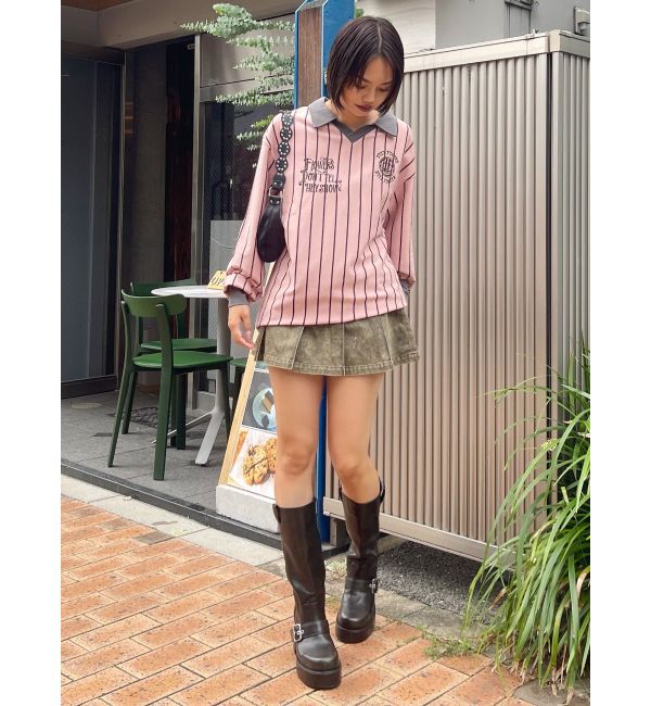 EVRIS「ワイドベルトプリーツミニスカート【セットアップ着用可能】」|スカート|