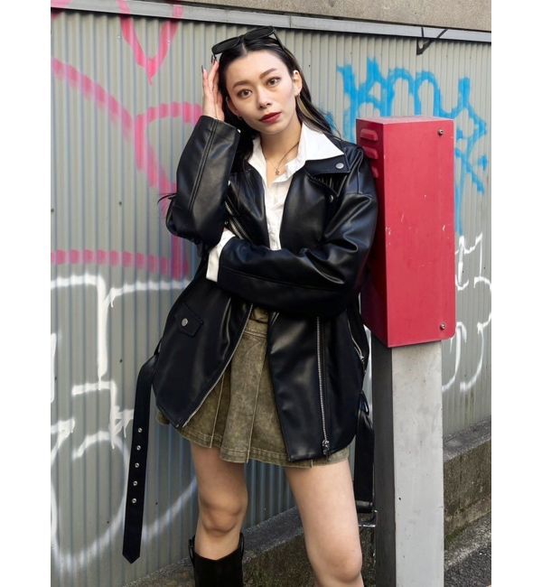 EVRIS「ワイドベルトプリーツミニスカート【セットアップ着用可能】」|スカート|