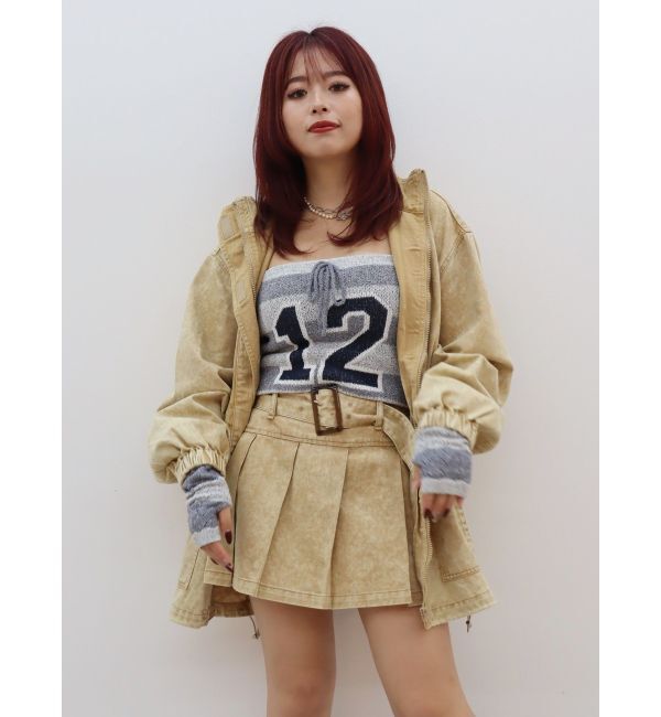 EVRIS「ワイドベルトプリーツミニスカート【セットアップ着用可能】」|スカート|