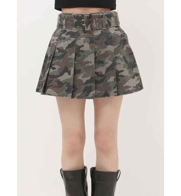 EVRIS「ワイドベルトプリーツミニスカート【セットアップ着用可能】」|スカート|