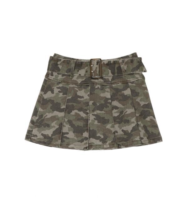 EVRIS「ワイドベルトプリーツミニスカート【セットアップ着用可能】」|スカート|