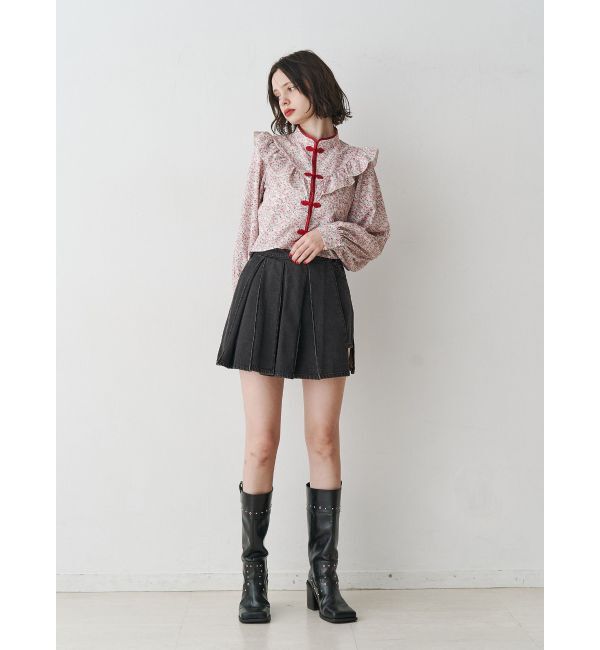 jouetie「ショートチャイナシャツ」|シャツ・ブラウス|