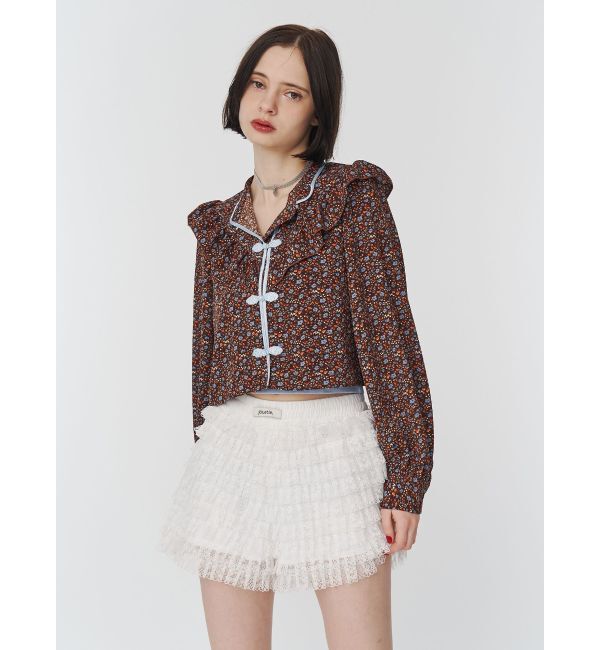 jouetie「ショートチャイナシャツ」|シャツ・ブラウス|