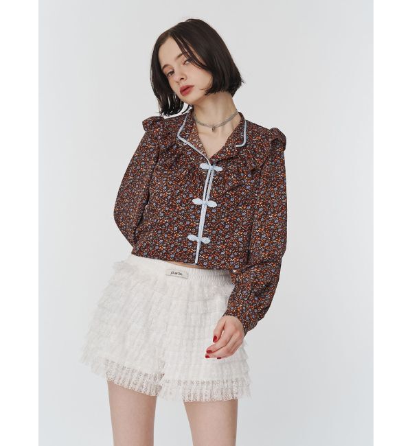 jouetie「ショートチャイナシャツ」|シャツ・ブラウス|