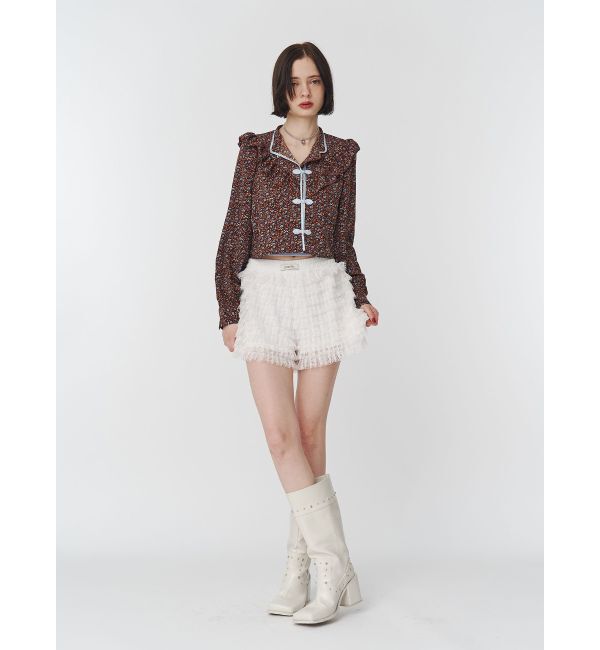 jouetie「ショートチャイナシャツ」|シャツ・ブラウス|