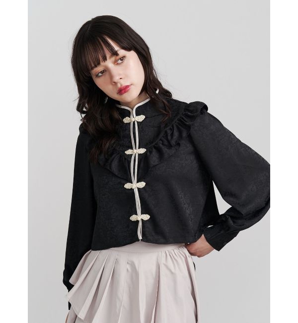 jouetie「ショートチャイナシャツ」|シャツ・ブラウス|