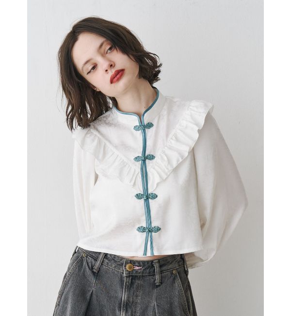 jouetie「ショートチャイナシャツ」|シャツ・ブラウス|