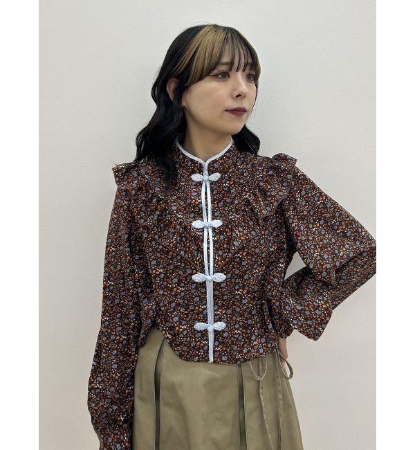 jouetie「ショートチャイナシャツ」|シャツ・ブラウス|
