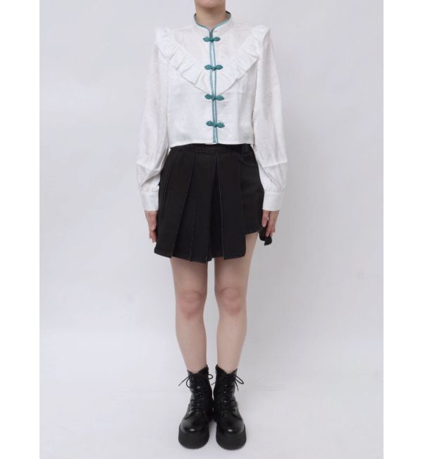 jouetie「ショートチャイナシャツ」|シャツ・ブラウス|