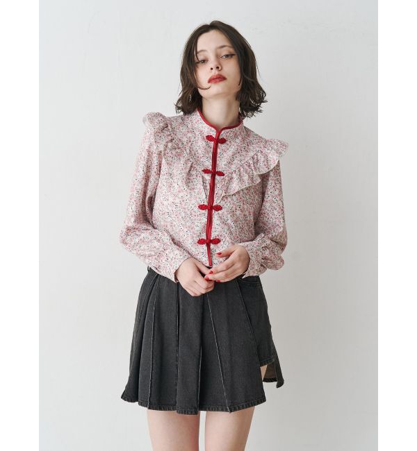 jouetie「ショートチャイナシャツ」|シャツ・ブラウス|