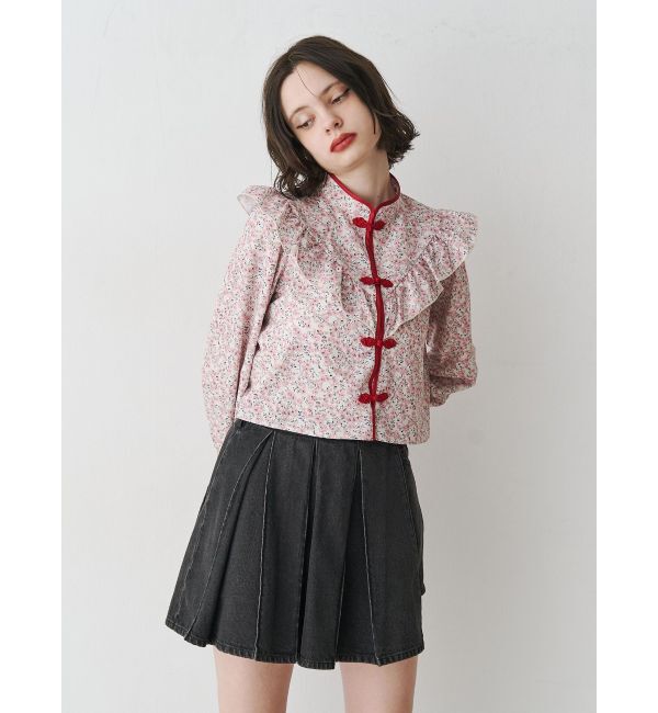 jouetie「ショートチャイナシャツ」|シャツ・ブラウス|