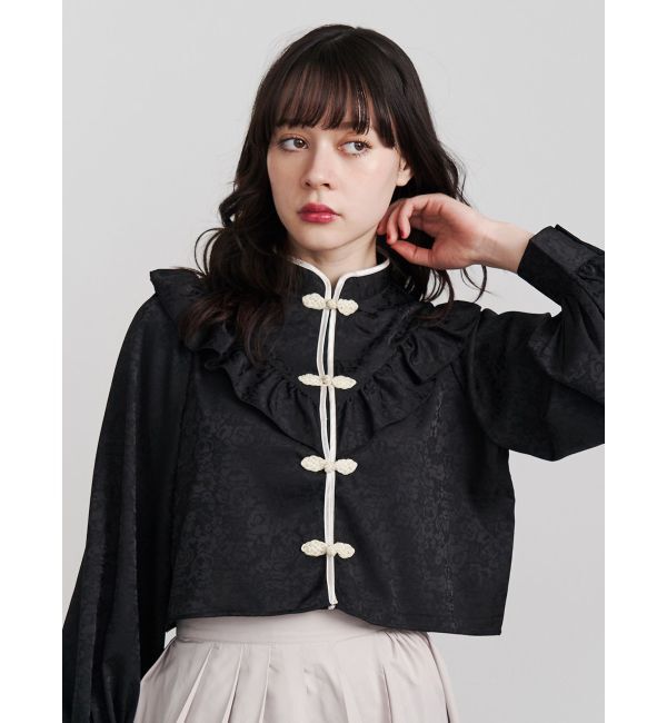 jouetie「ショートチャイナシャツ」|シャツ・ブラウス|ブラック