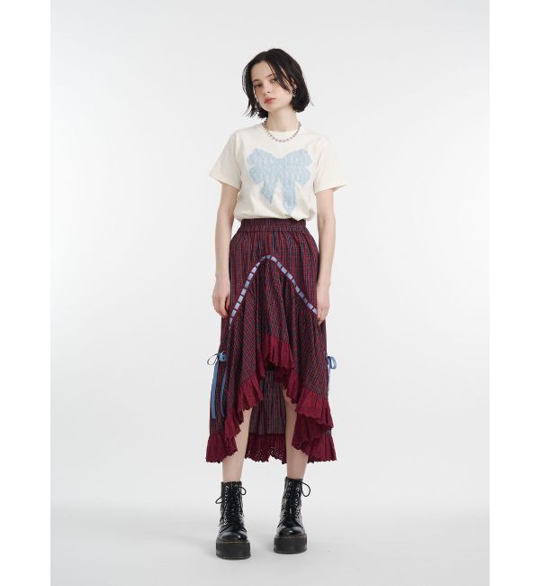 jouetie「リボンステッチアシメスカート【セットアップ対応】」|スカート|