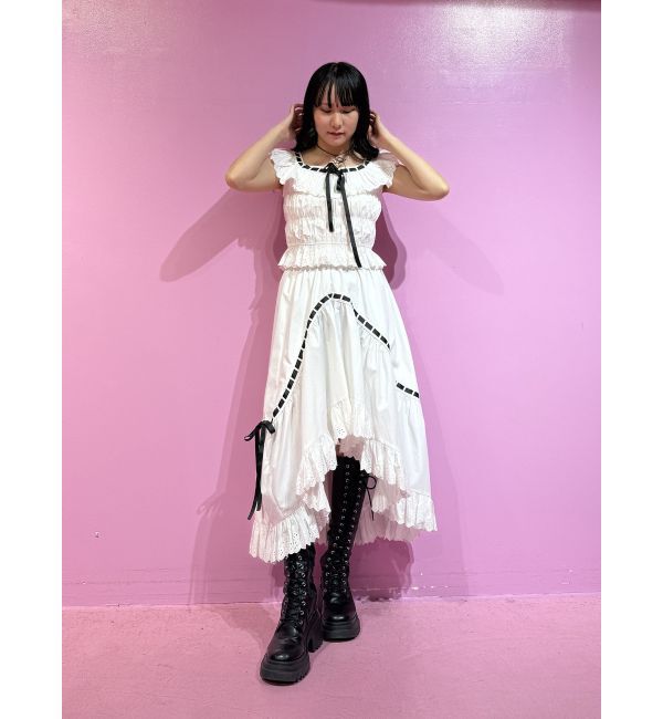 jouetie「リボンステッチアシメスカート【セットアップ対応】」|スカート|