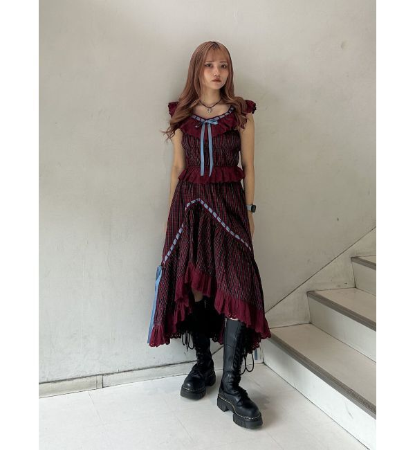 jouetie「リボンステッチアシメスカート【セットアップ対応】」|スカート|