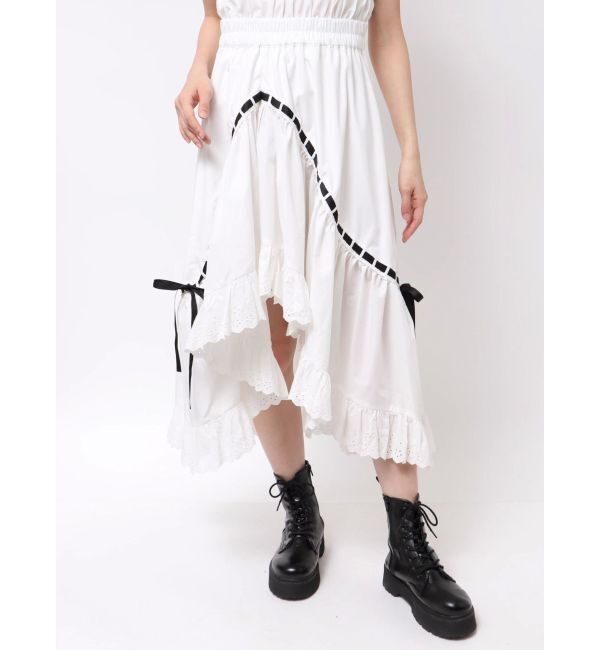 jouetie「リボンステッチアシメスカート【セットアップ対応】」|スカート|