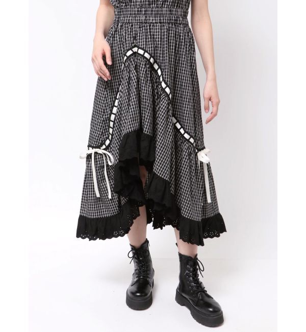 jouetie「リボンステッチアシメスカート【セットアップ対応】」|スカート|