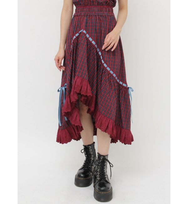 jouetie「リボンステッチアシメスカート【セットアップ対応】」|スカート|