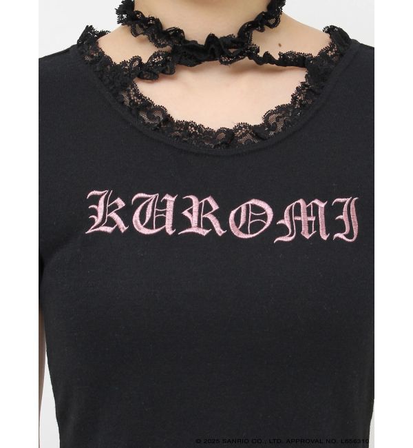 jouetie「【メロクロコラボ】KUROMIフリルチョーカーリボントップス」|Tシャツ・カットソー|