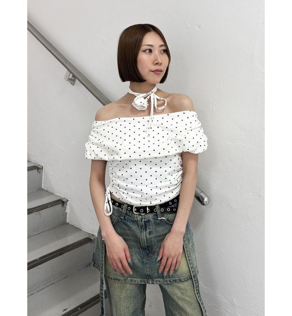 jouetie「コサージュオフショルトップス」|Tシャツ・カットソー|