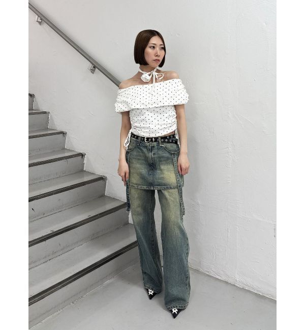 jouetie「コサージュオフショルトップス」|Tシャツ・カットソー|