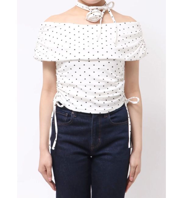 jouetie「コサージュオフショルトップス」|Tシャツ・カットソー|