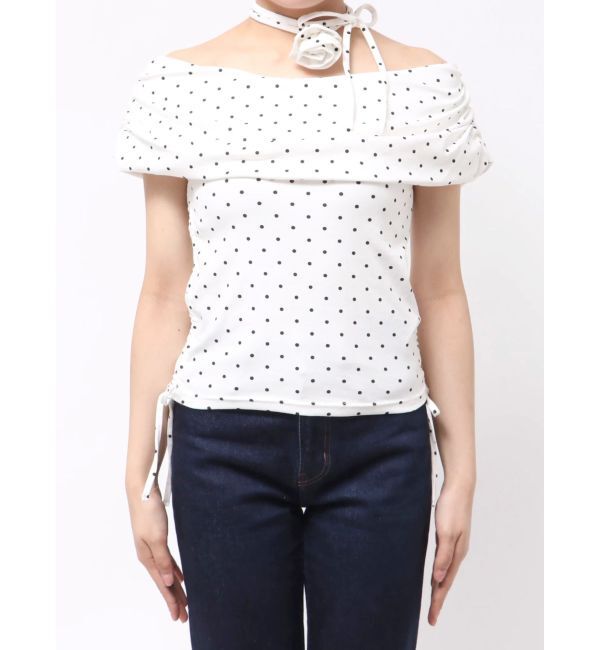 jouetie「コサージュオフショルトップス」|Tシャツ・カットソー|