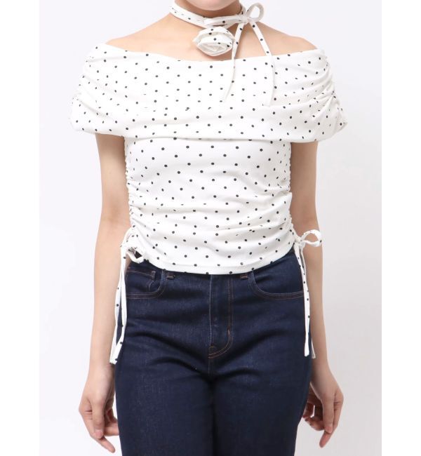 jouetie「コサージュオフショルトップス」|Tシャツ・カットソー|