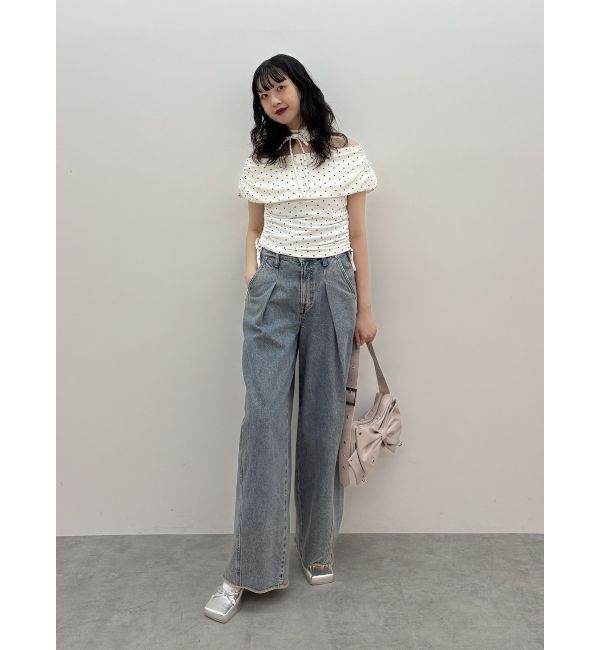 jouetie「コサージュオフショルトップス」|Tシャツ・カットソー|