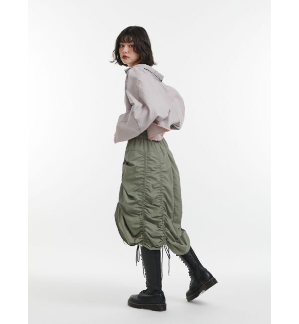 jouetie「アシメギャザーミディスカート」|スカート|