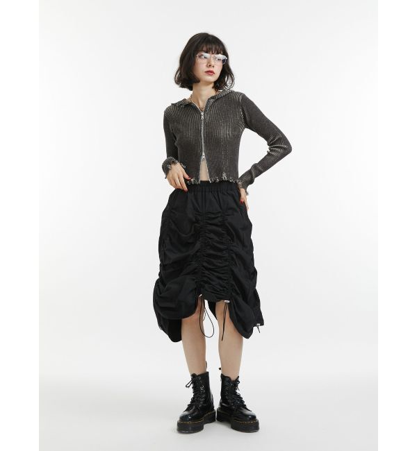 jouetie「アシメギャザーミディスカート」|スカート|