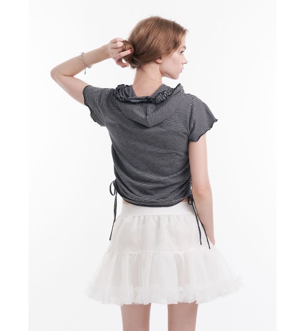 jouetie「フリルカットフーディー」|パーカー|