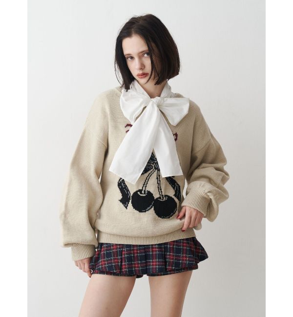 jouetie「スリーブフリルビッグボウタイブラウス」|シャツ・ブラウス|